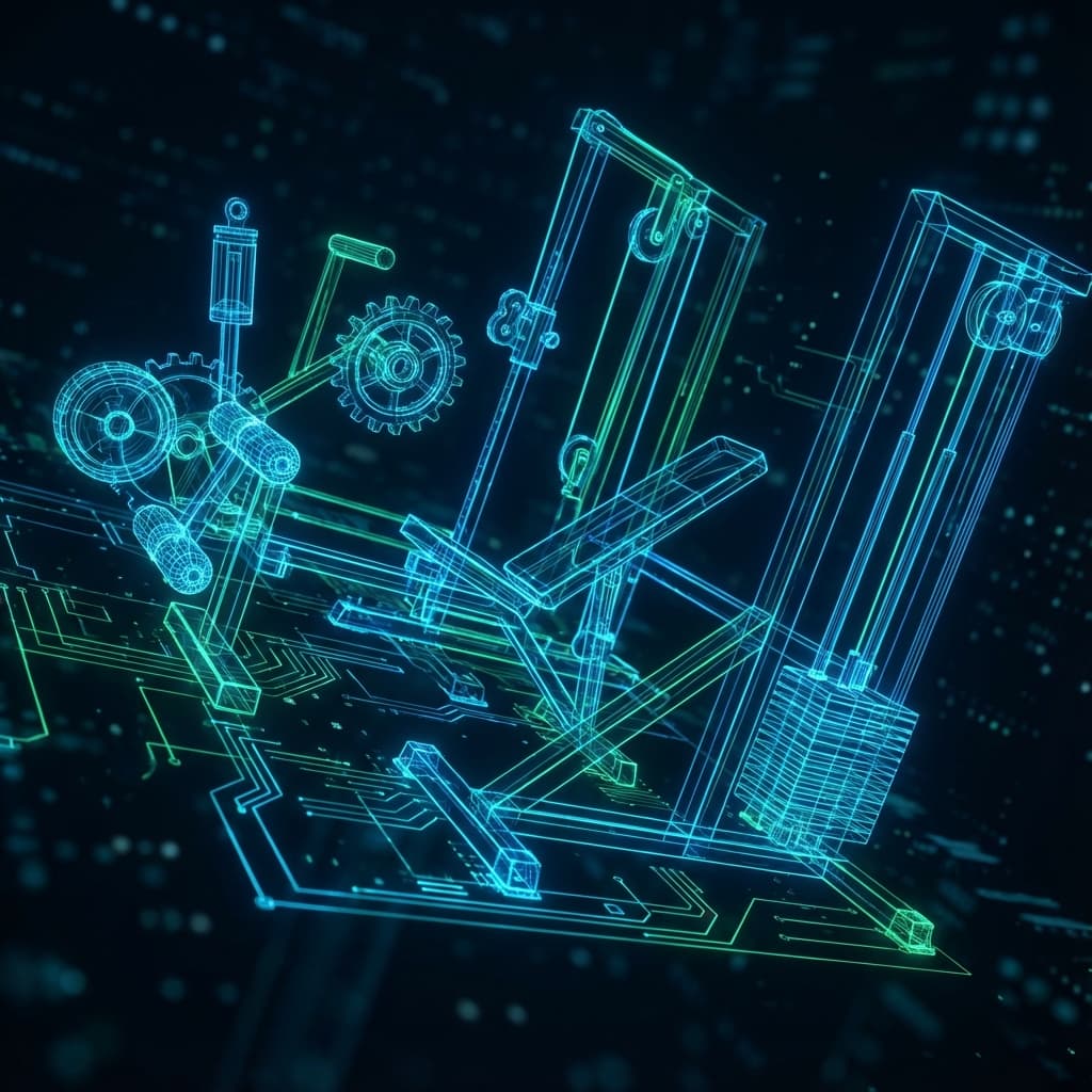 Abstract 3D Wireframe Background